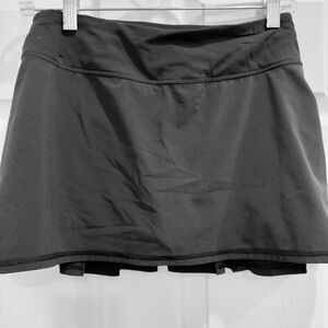 Lululemon Athletica Black Tennis Skirt, Ruffle Back